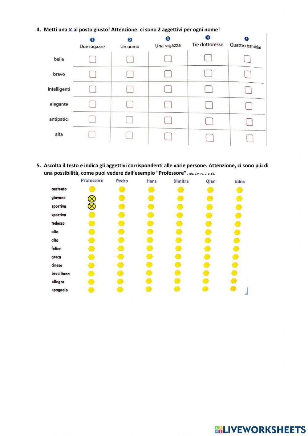 Aggettivi qualificativi