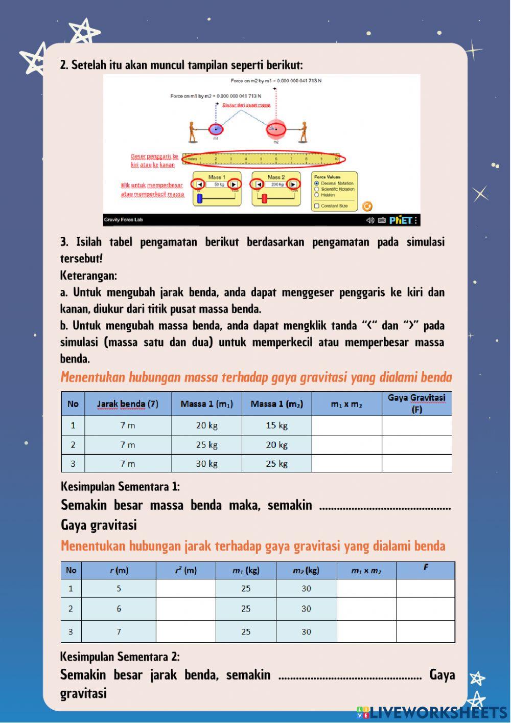 Lkpd hukum gravitasi newton