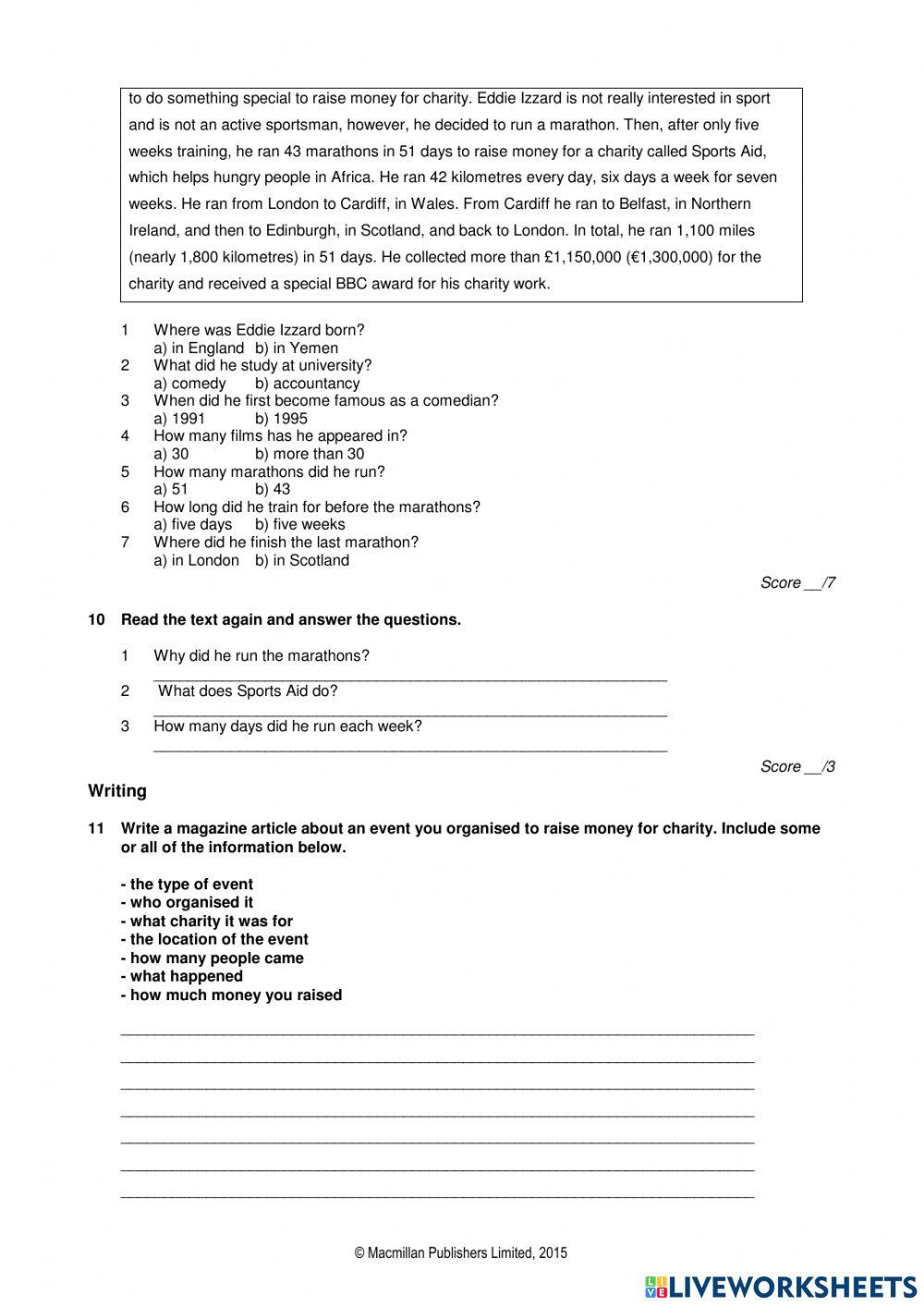 All clear 3 unit5 test standart