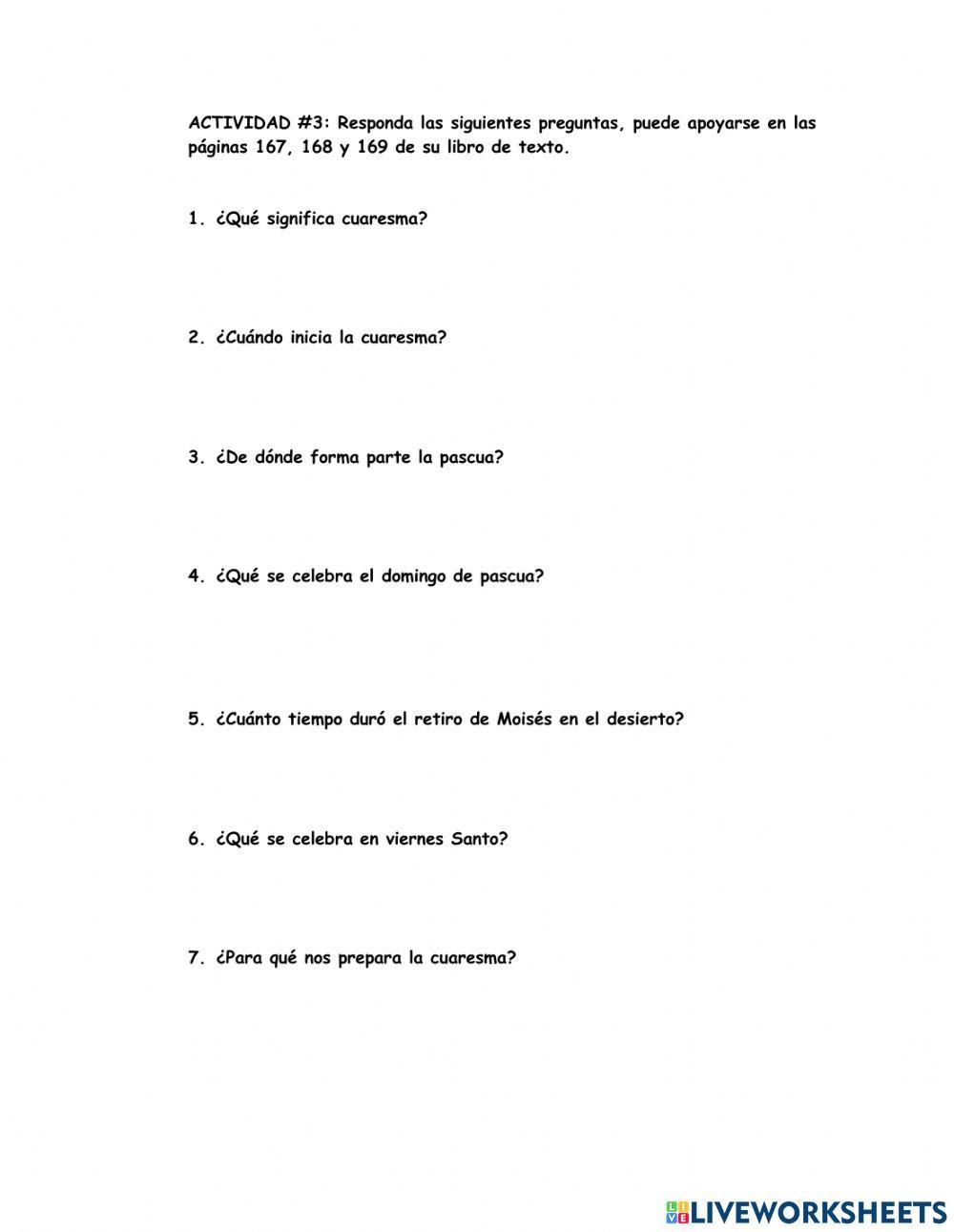 Repaso moral y religión