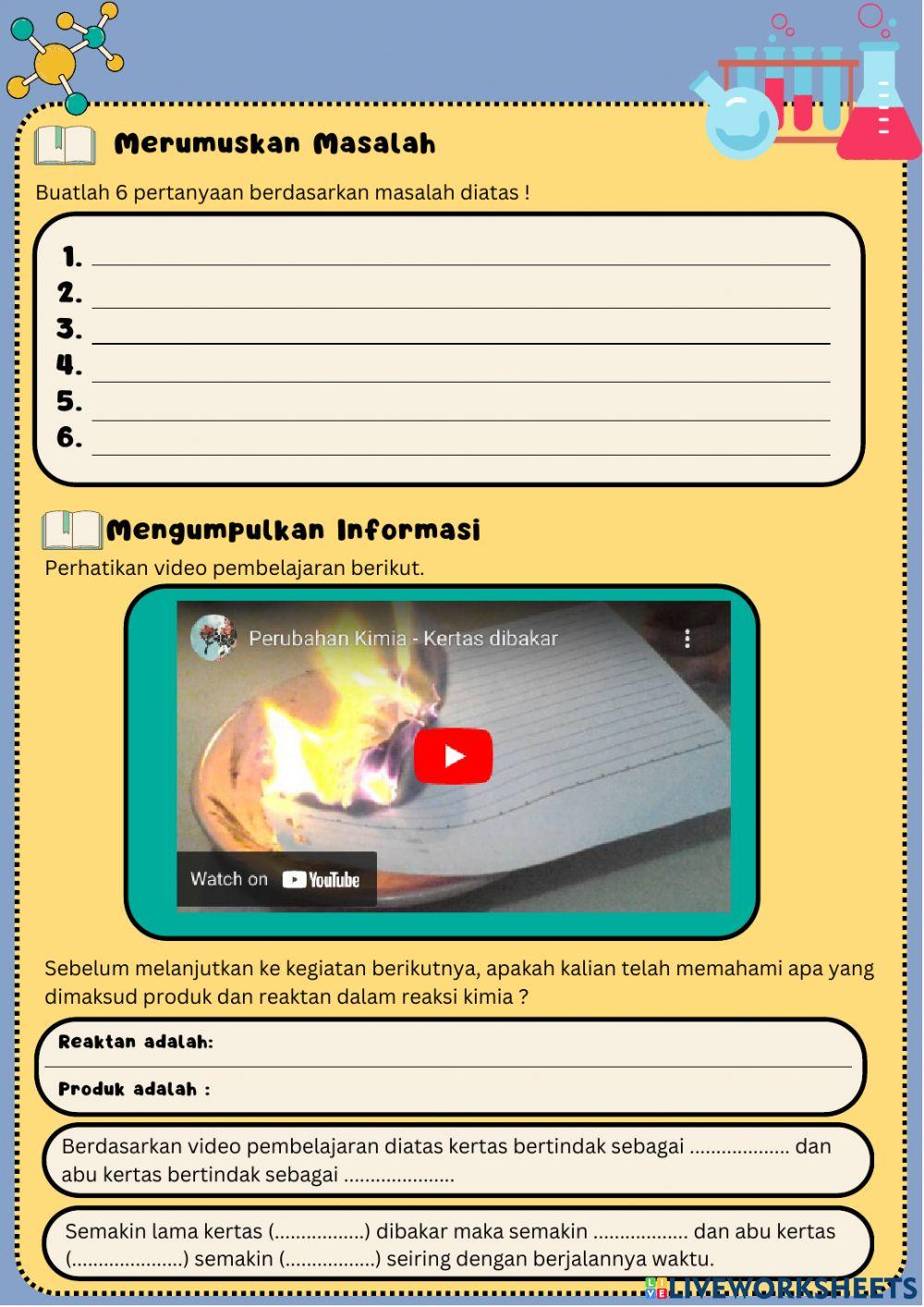 LKPD: Konsep Laju Reaksi