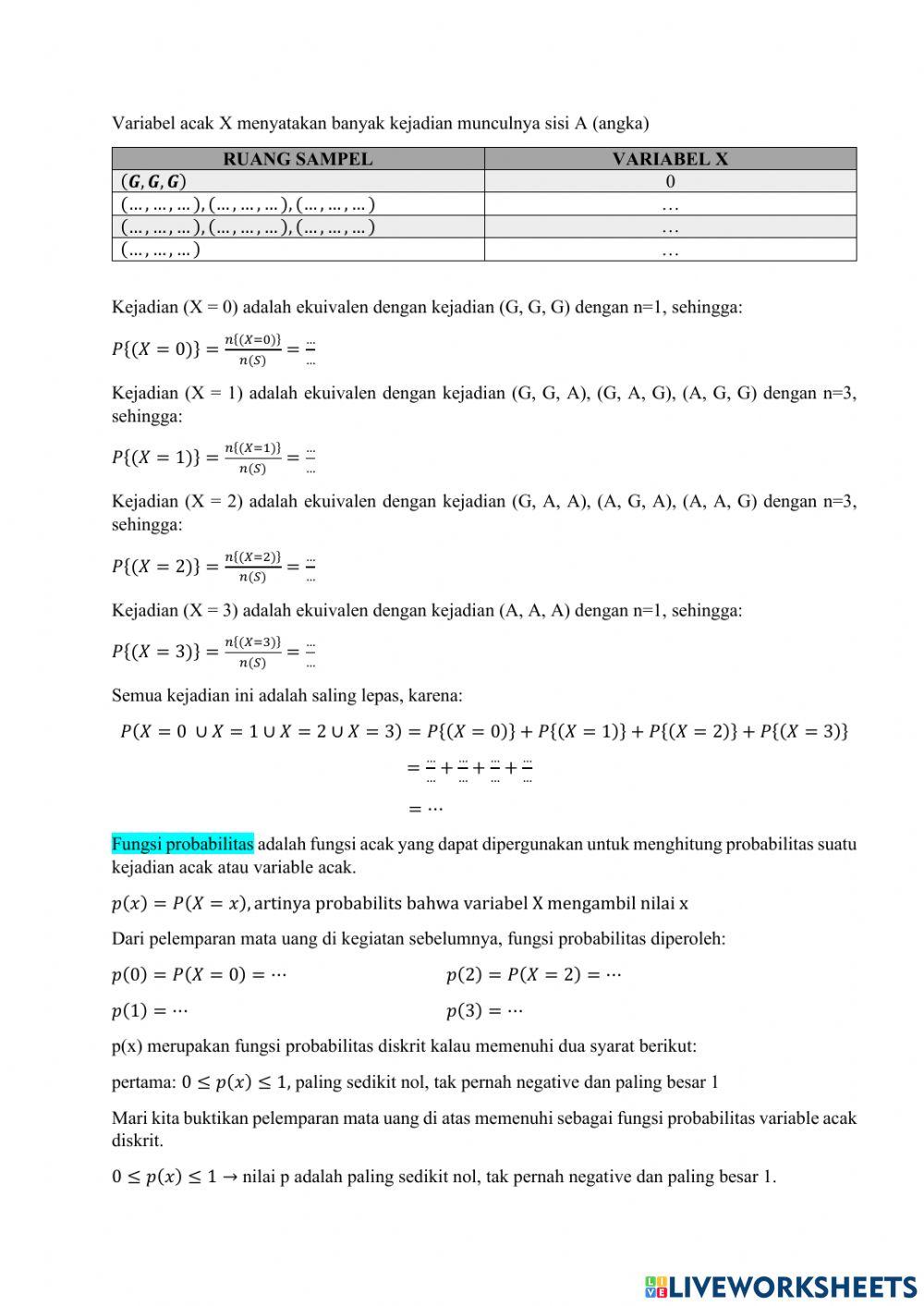 LKPD Distribusi Peluang Binomial