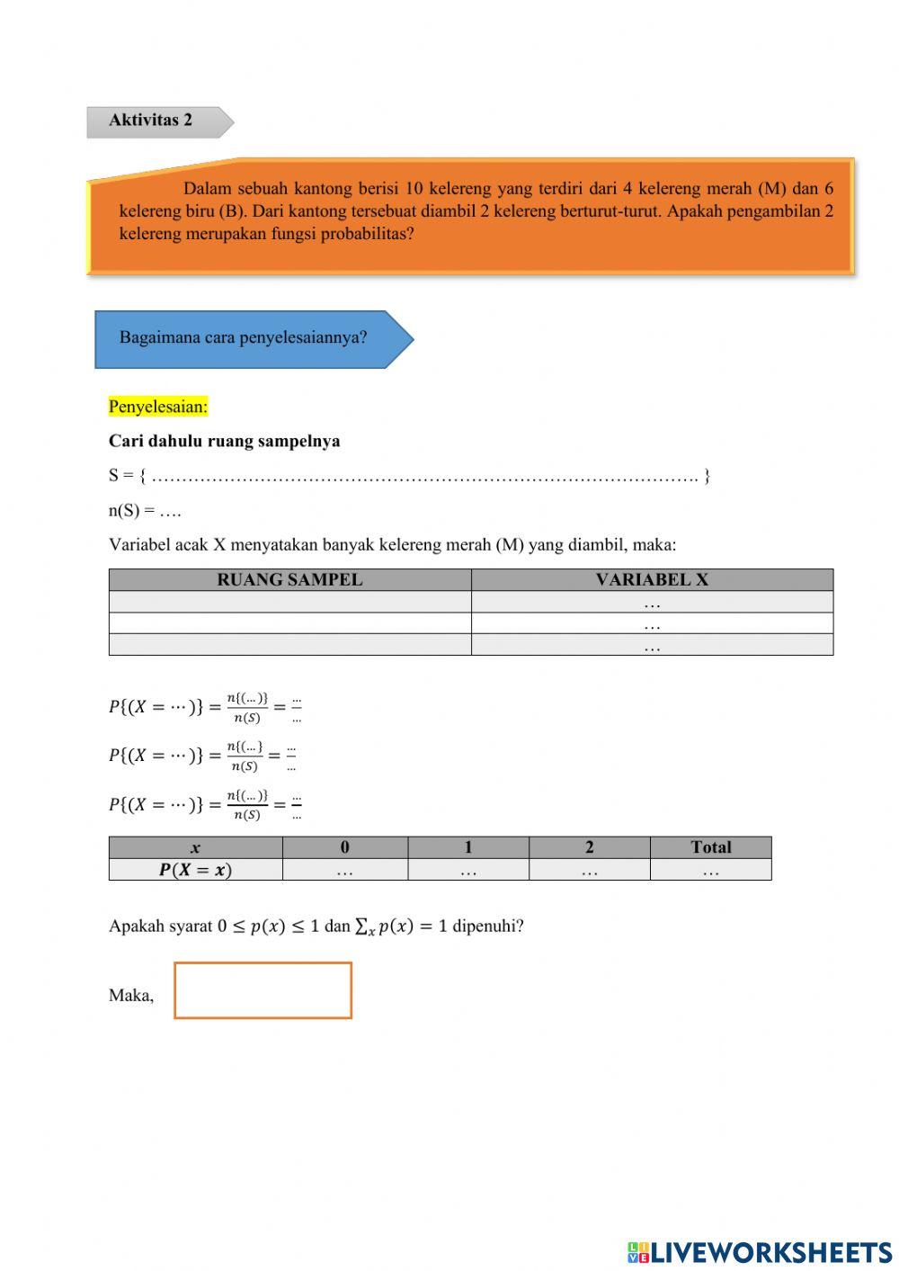 LKPD Distribusi Peluang Binomial