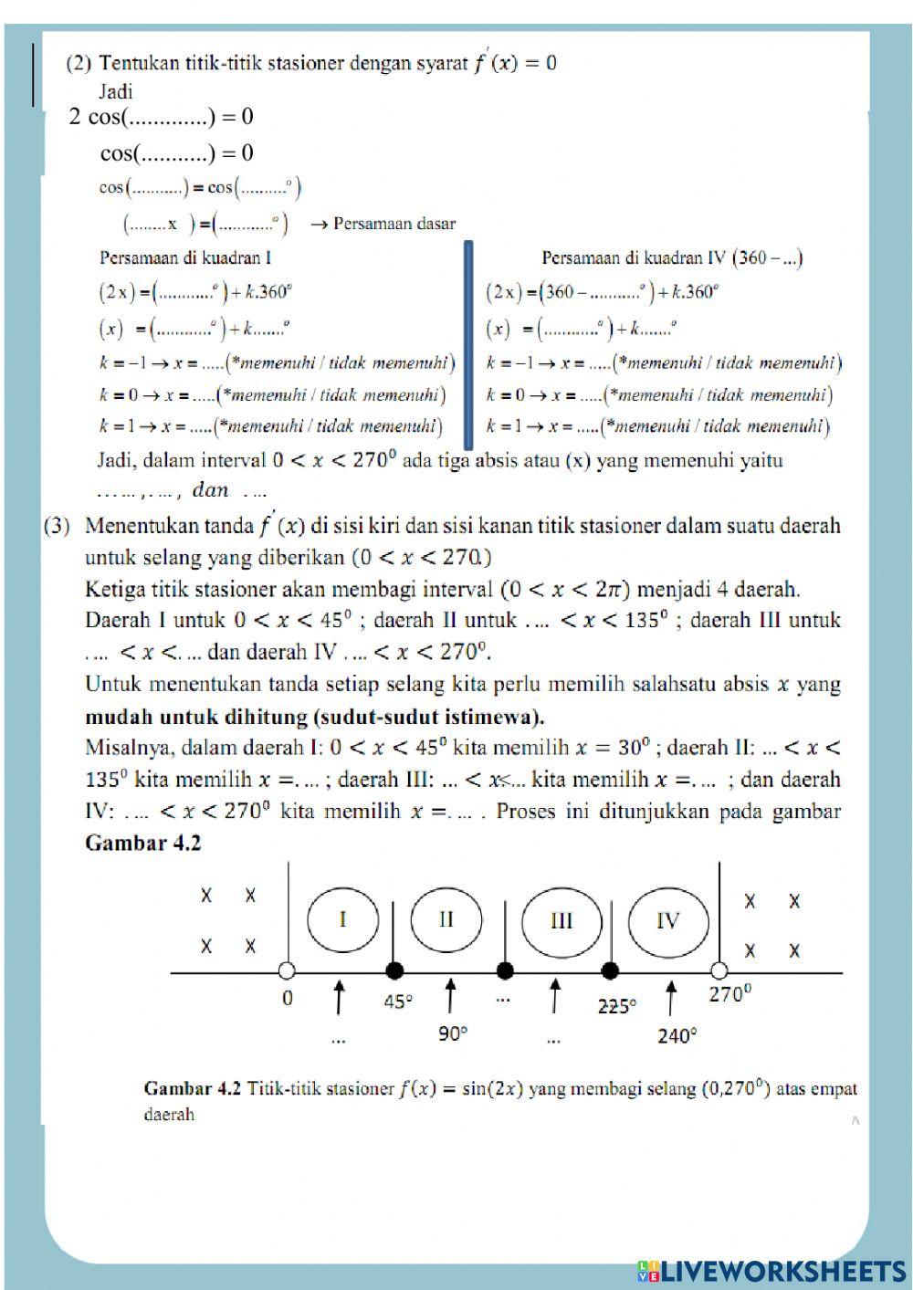 Kemonotonan fungsi trigonometri Kemonotonan fungsi trigonometri