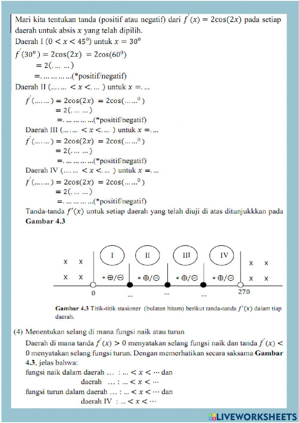 Kemonotonan fungsi trigonometri Kemonotonan fungsi trigonometri