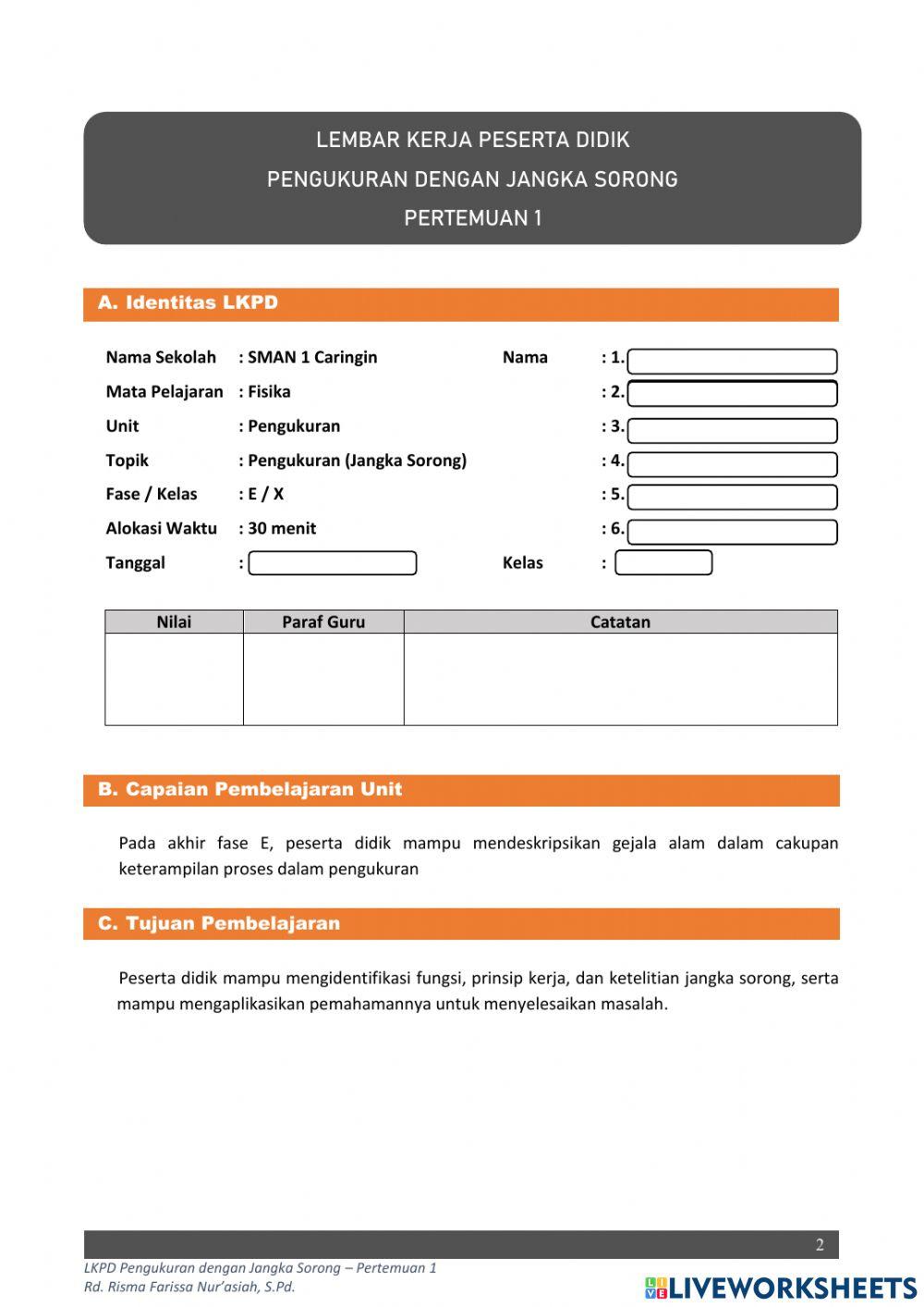 LKPD 1 Jangka Sorong