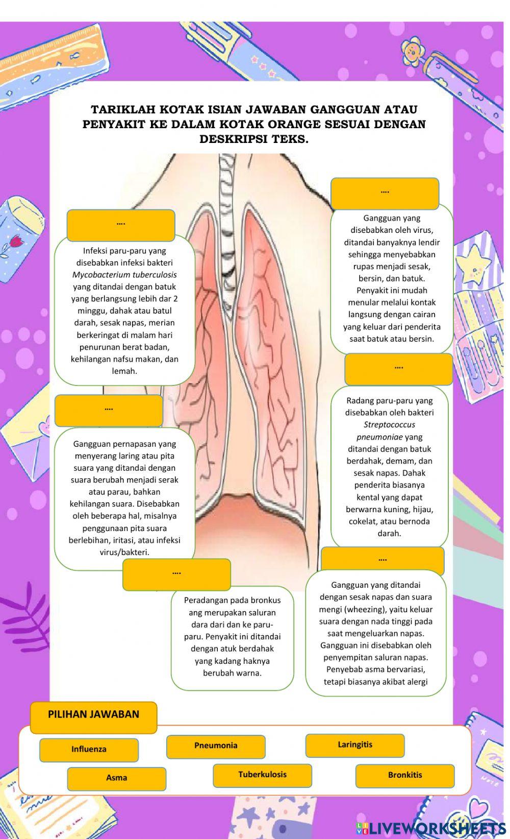 Gangguan dan penyakit sistem pernapasan