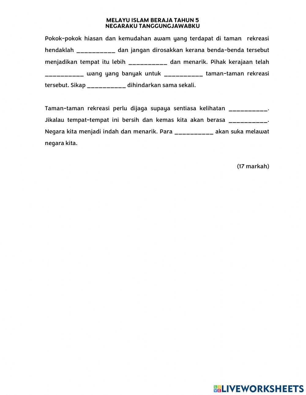 Unit 5.6 memelihara dan menyayangi alam sekitar