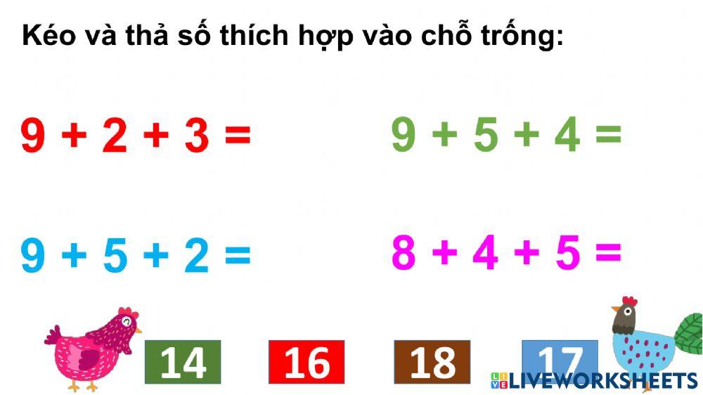 8,9 cộng với một số