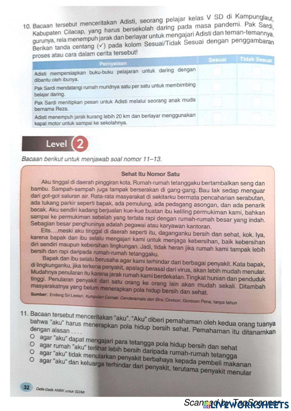soal latihan AKM LITERASI