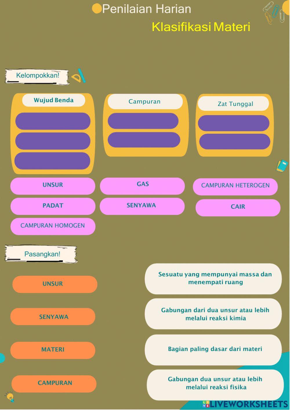 Klasifikasi Materi Puzzle