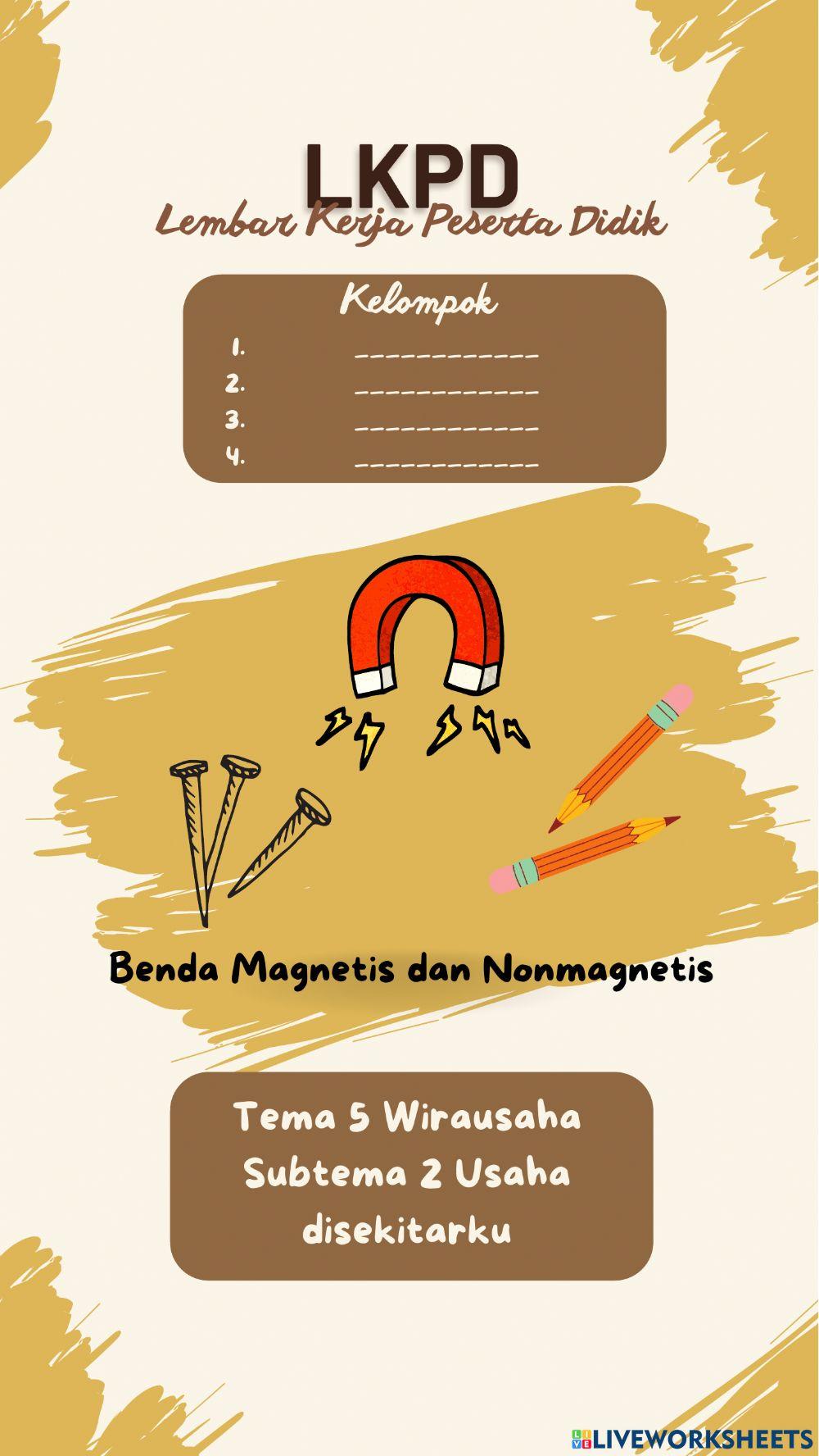 LKPD Kelompok Benda Magnetis dan Nonmagnetis