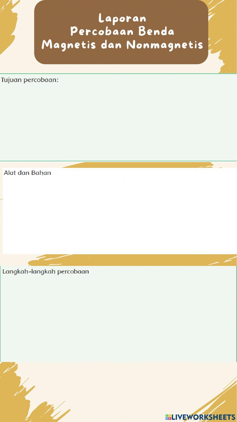LKPD Kelompok Benda Magnetis dan Nonmagnetis