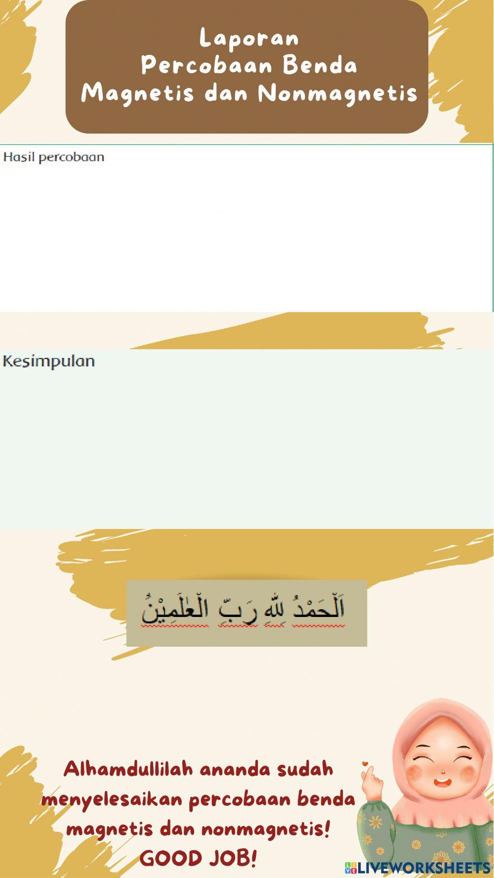 LKPD Kelompok Benda Magnetis dan Nonmagnetis