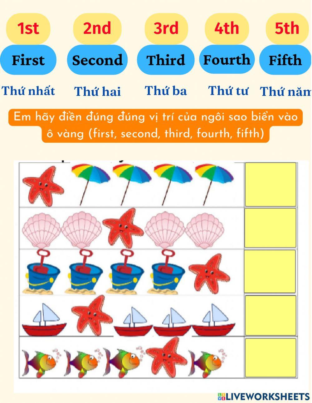 Ordinal numbers 1