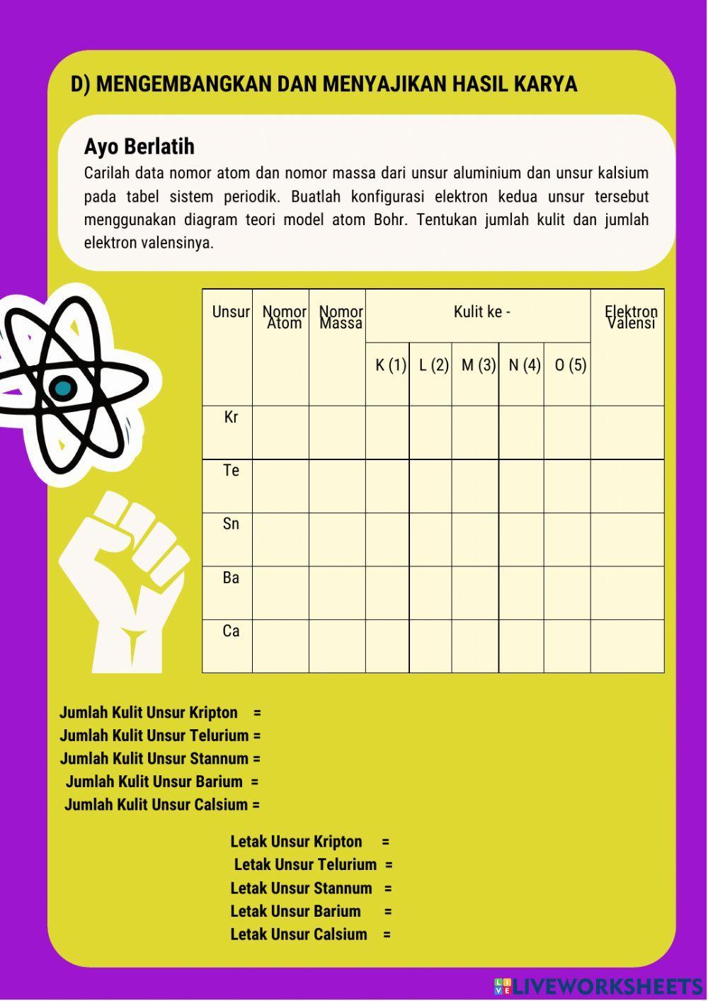 LKPD Elektron dan Sistem Periodik unsur