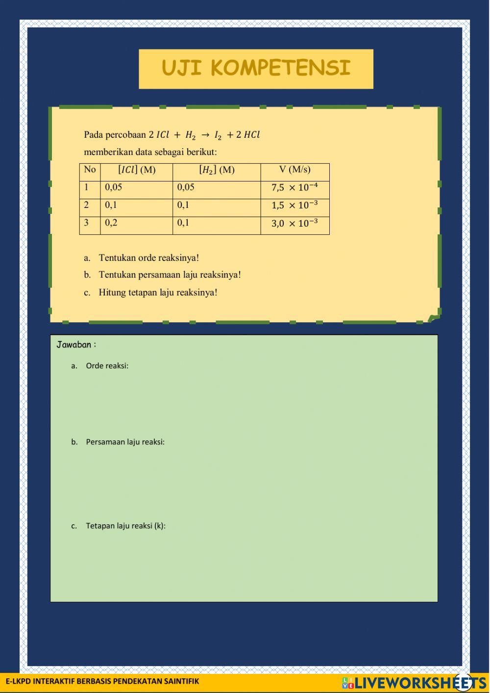 Pertemuan 4 Laju Reaksi Bagian II