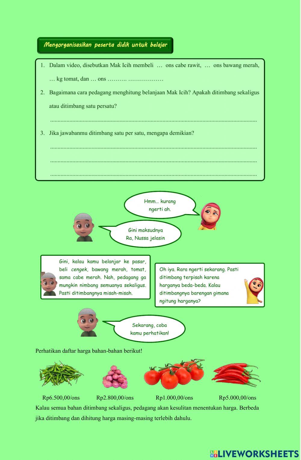 Bnetuk Aljabar dan Operasi Jumlah dan Selisih