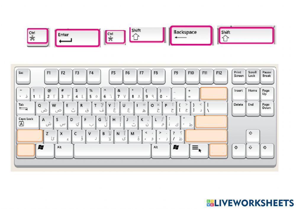 keyboard dragdrop online exercise for Live Worksheets