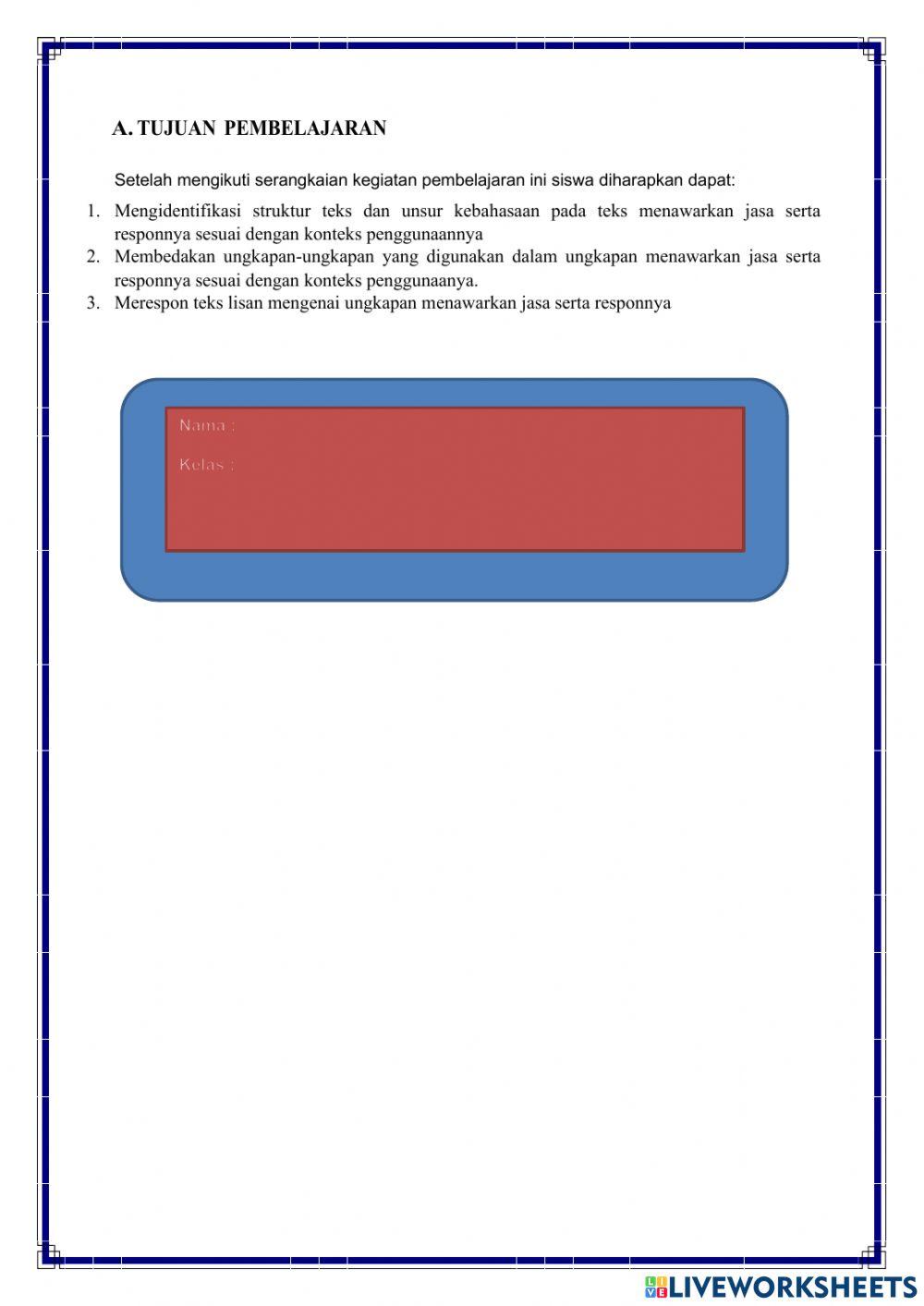 Offering Help and service