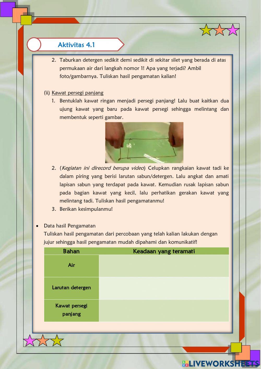 Tegangan Permukaan & Kapilaritas