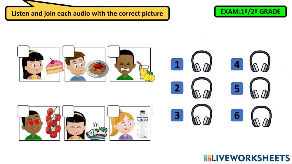 Food and beverages online activity Live Worksheets
