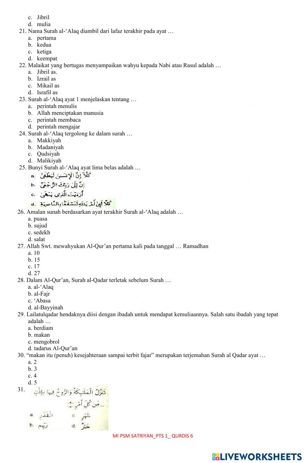 Pts ganjil QURDIS 6 22.23