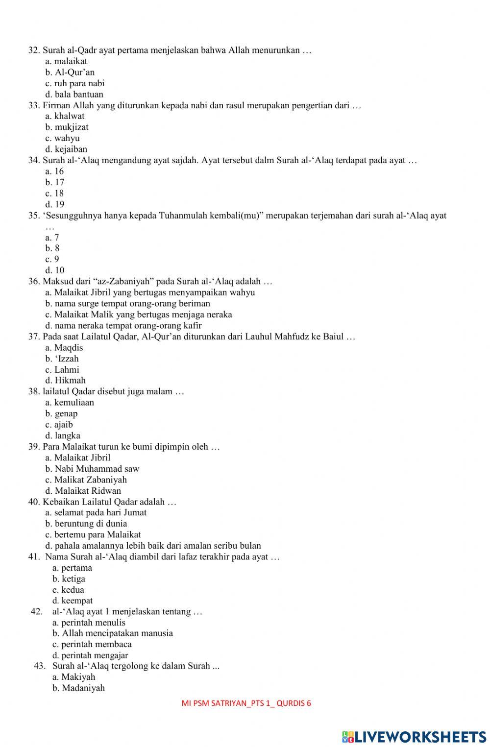 Pts ganjil QURDIS 6 22.23