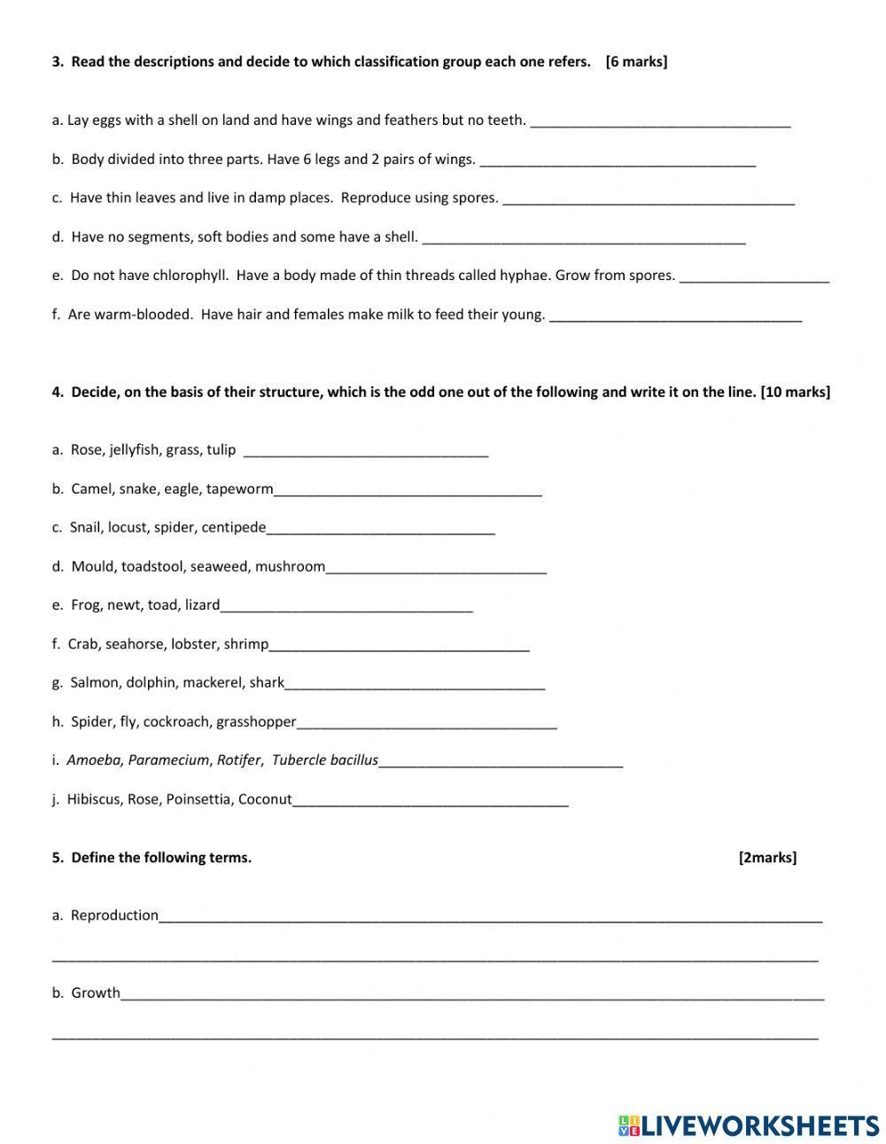 Classification Test 2022