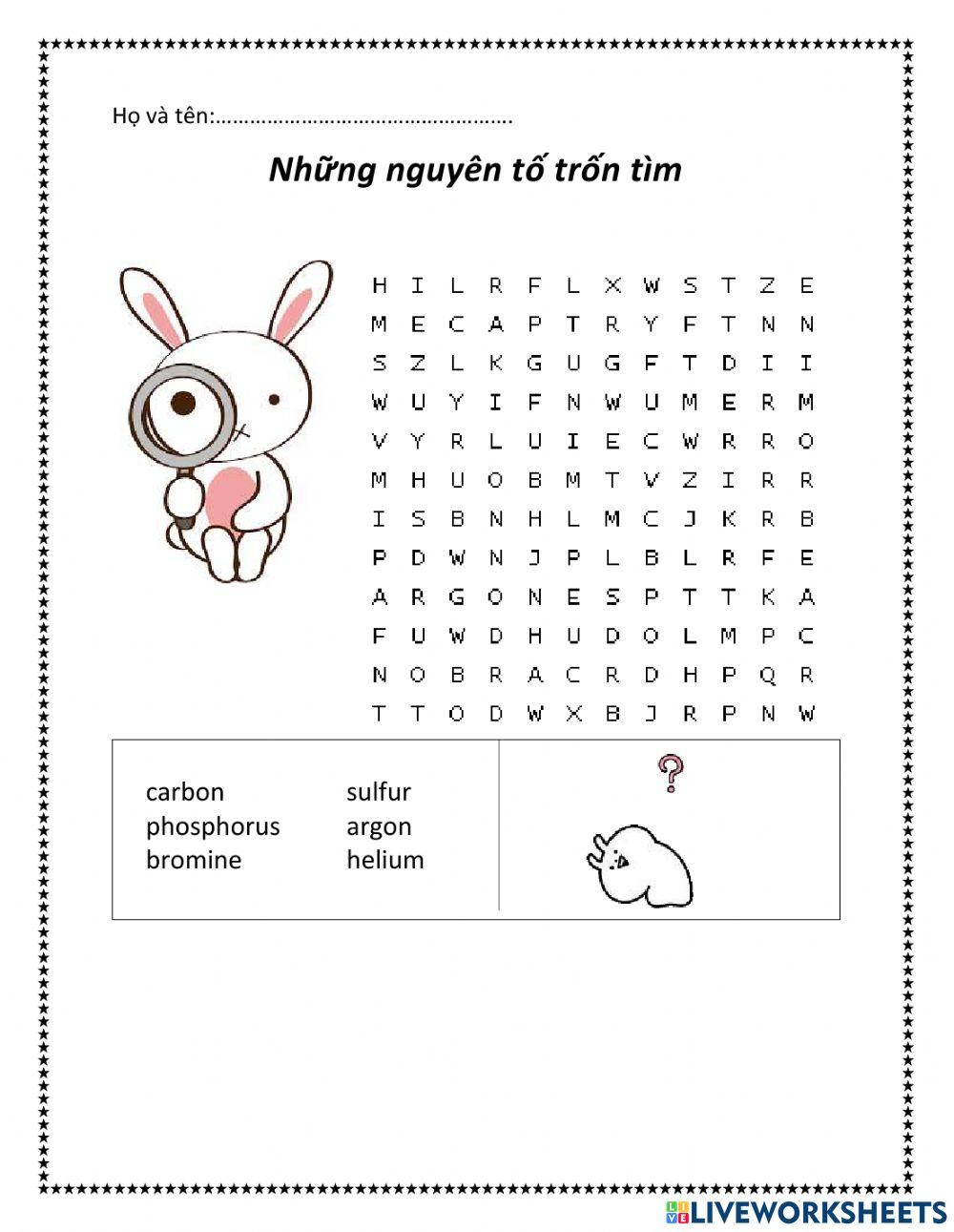 Nguyên tố phi kim và khí hiếm