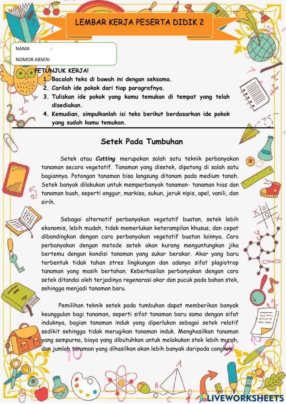 Ide pokok dan simpulan