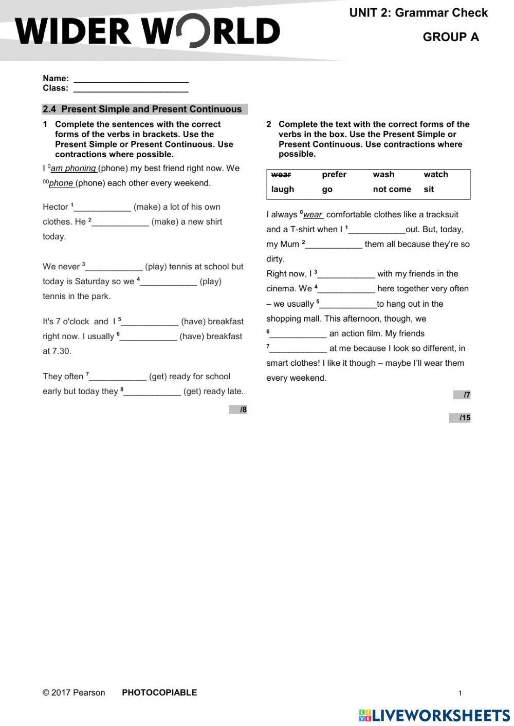 Present Simple vs Present Continuous