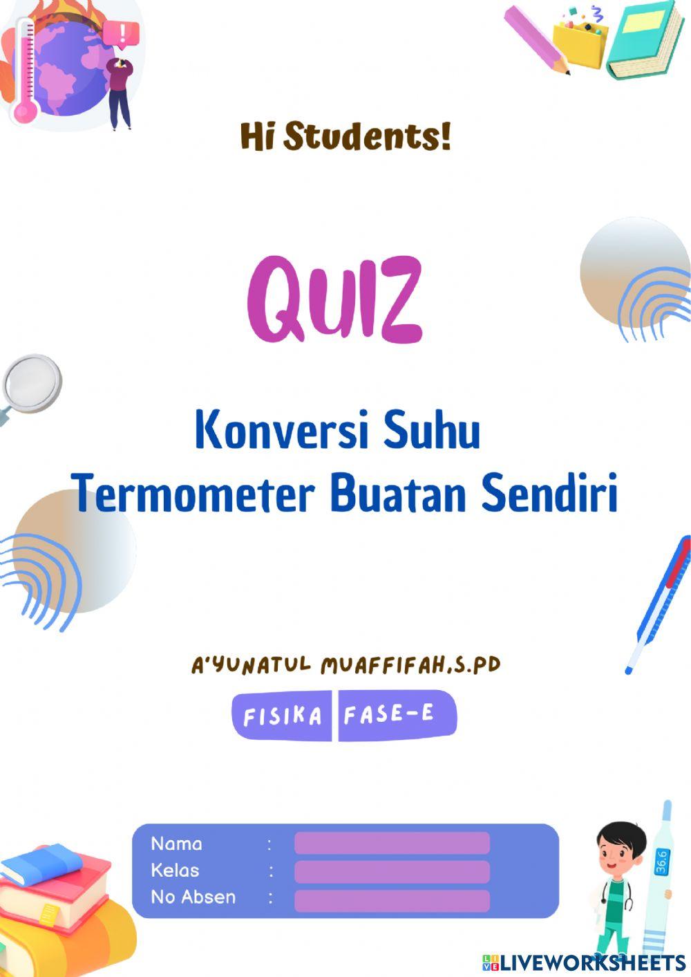 Quiz Termometer Skala Buatan Sendiri
