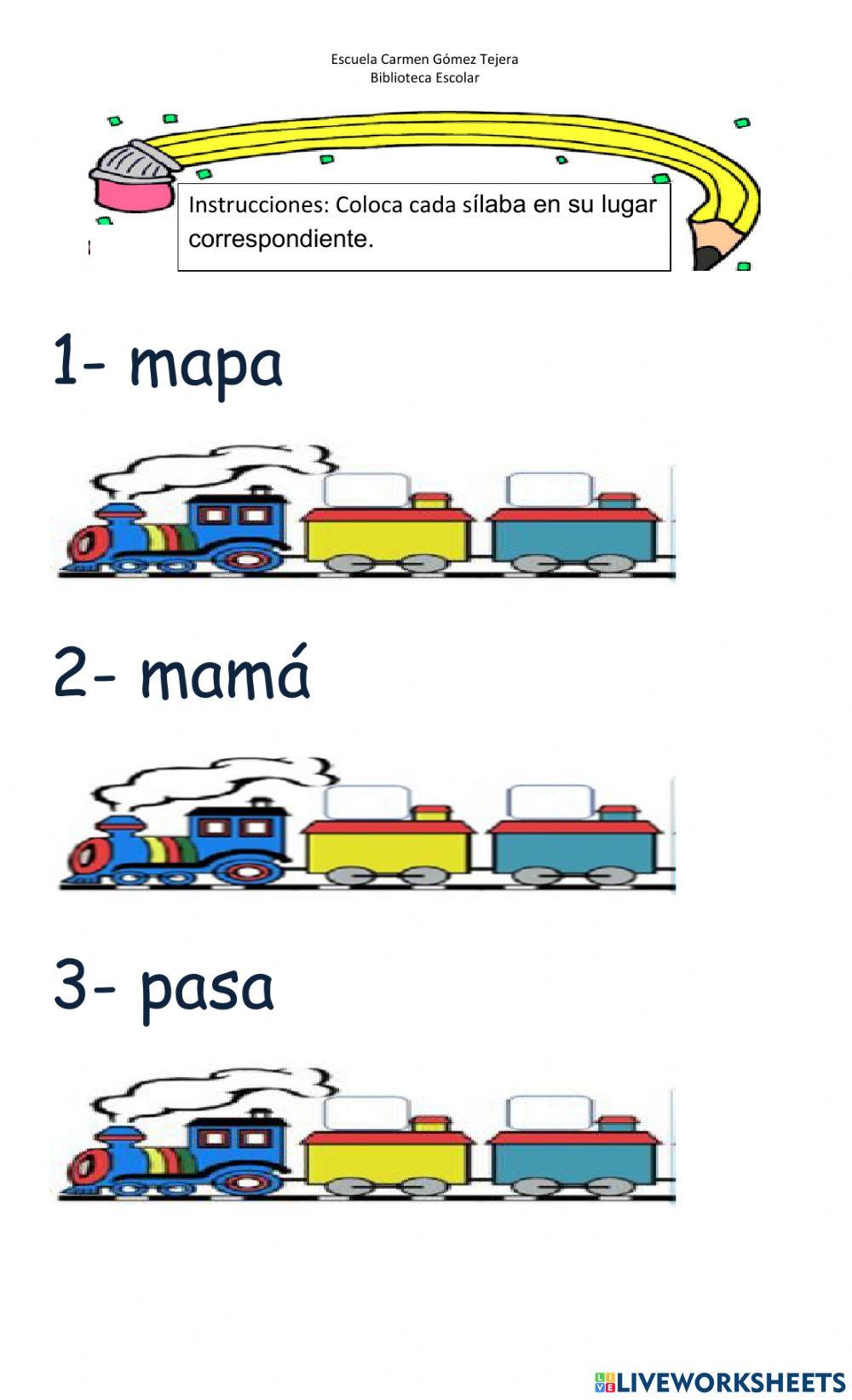 División de sílabas