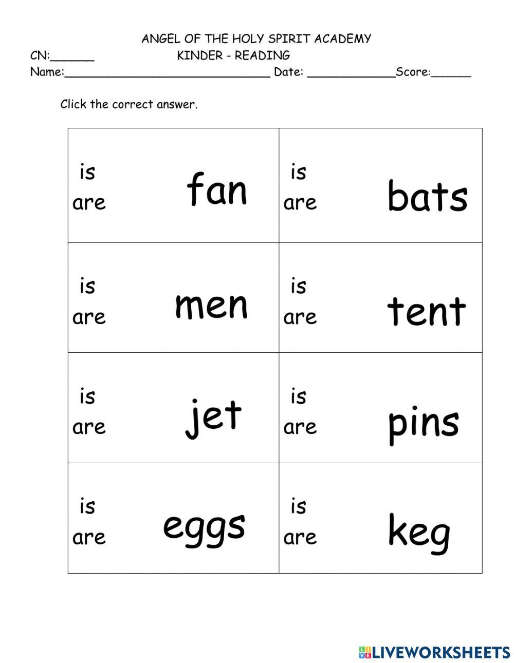 Coreect use of is and are