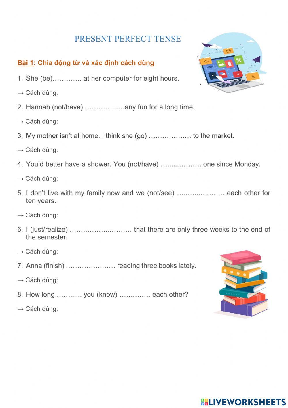 Present perfect tense