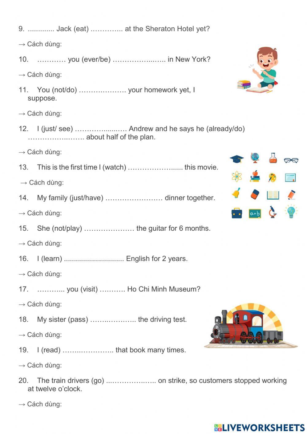 Present perfect tense