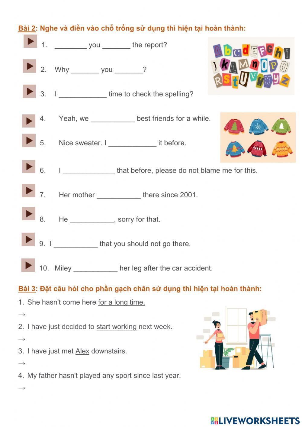 Present perfect tense