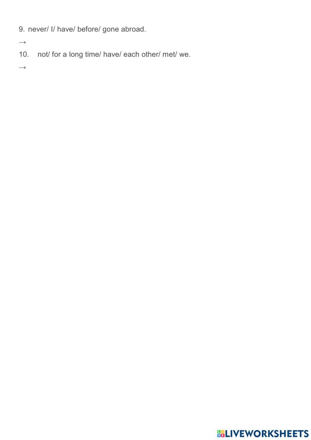 Present perfect tense