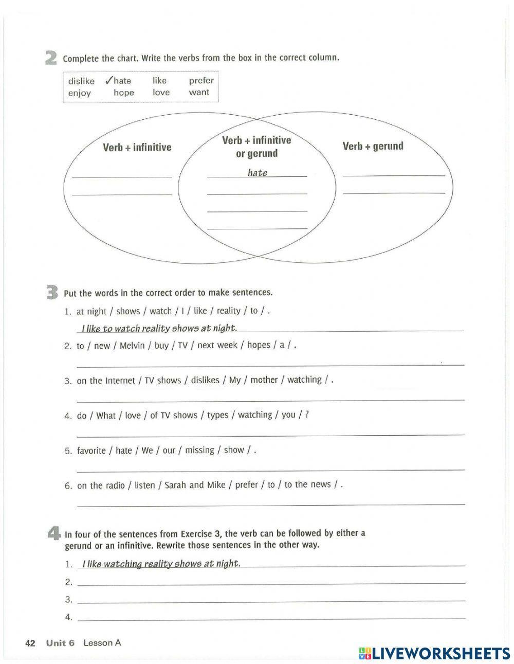 Mien unit 6A. TV programmes