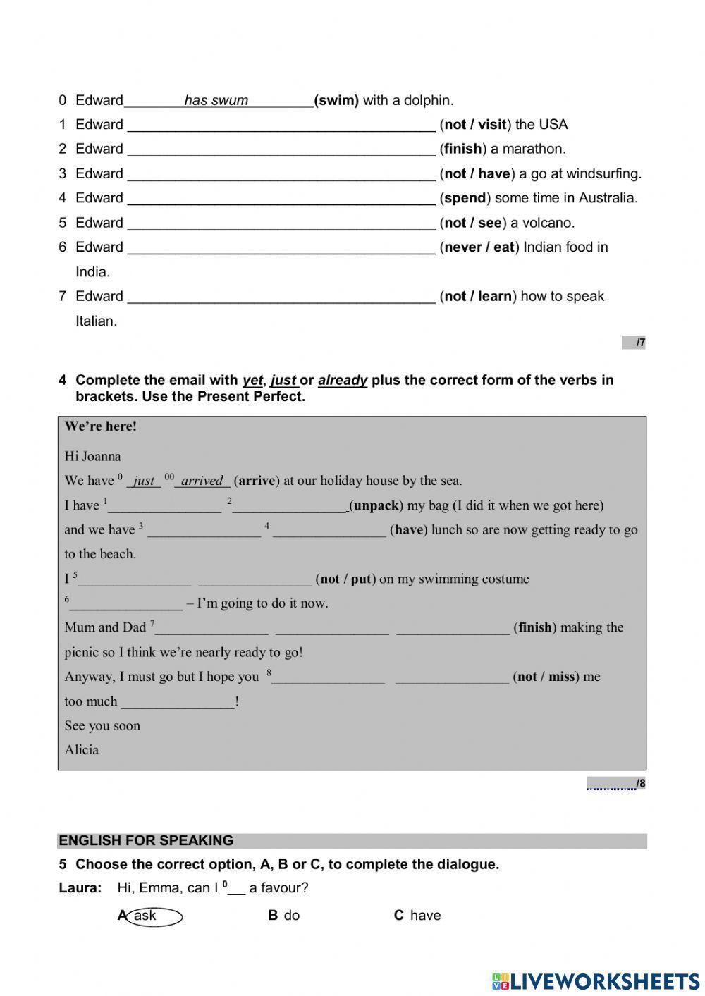 Wider World 2 - Unit 9 - Language check