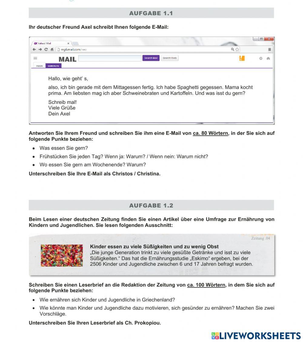 Textgebundener Aufsatz Texte Zum üben Kostenlos Aufsatz worksheet | Live Worksheets