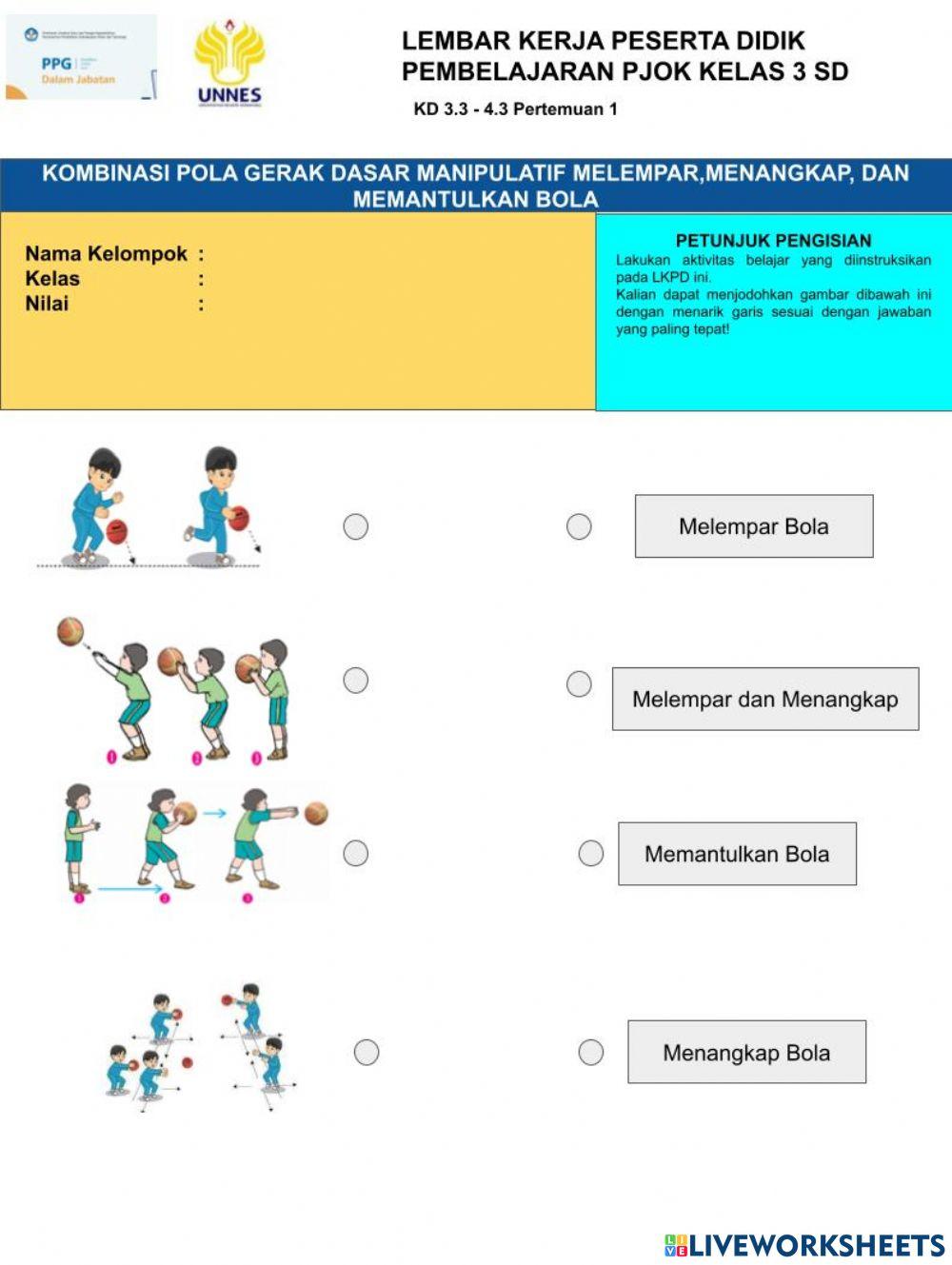 Gerak Manipulatif Melempar, Menangkap, dan Memantulkan Bola Besar