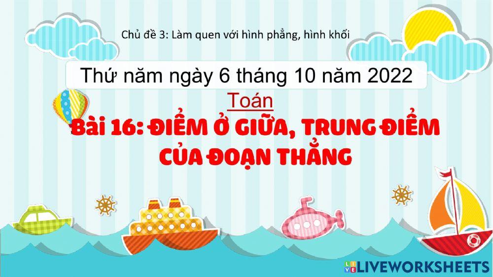 Thứ năm ngày 6 tháng 10 năm 2022