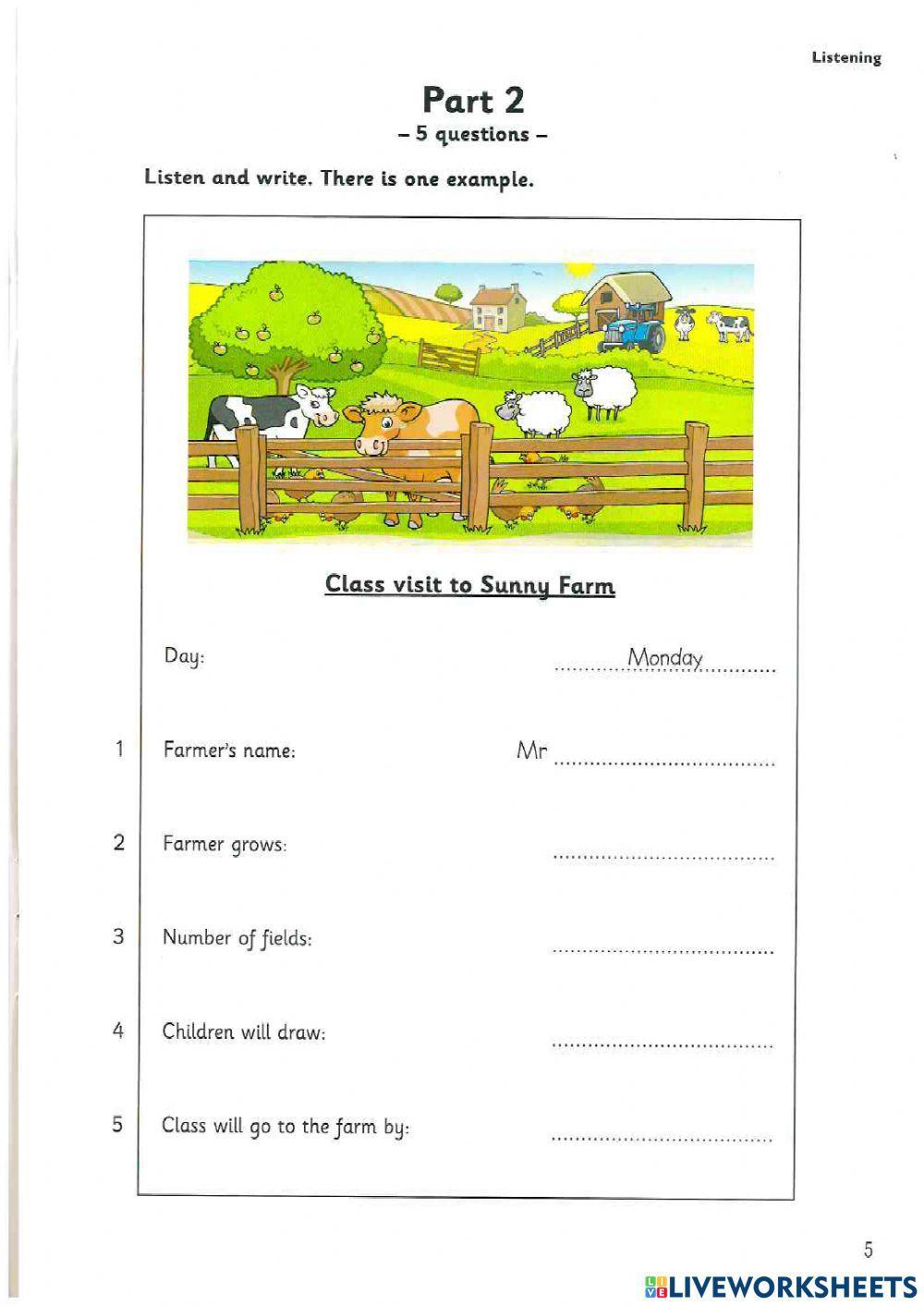 Test 1 - Flyers Listening