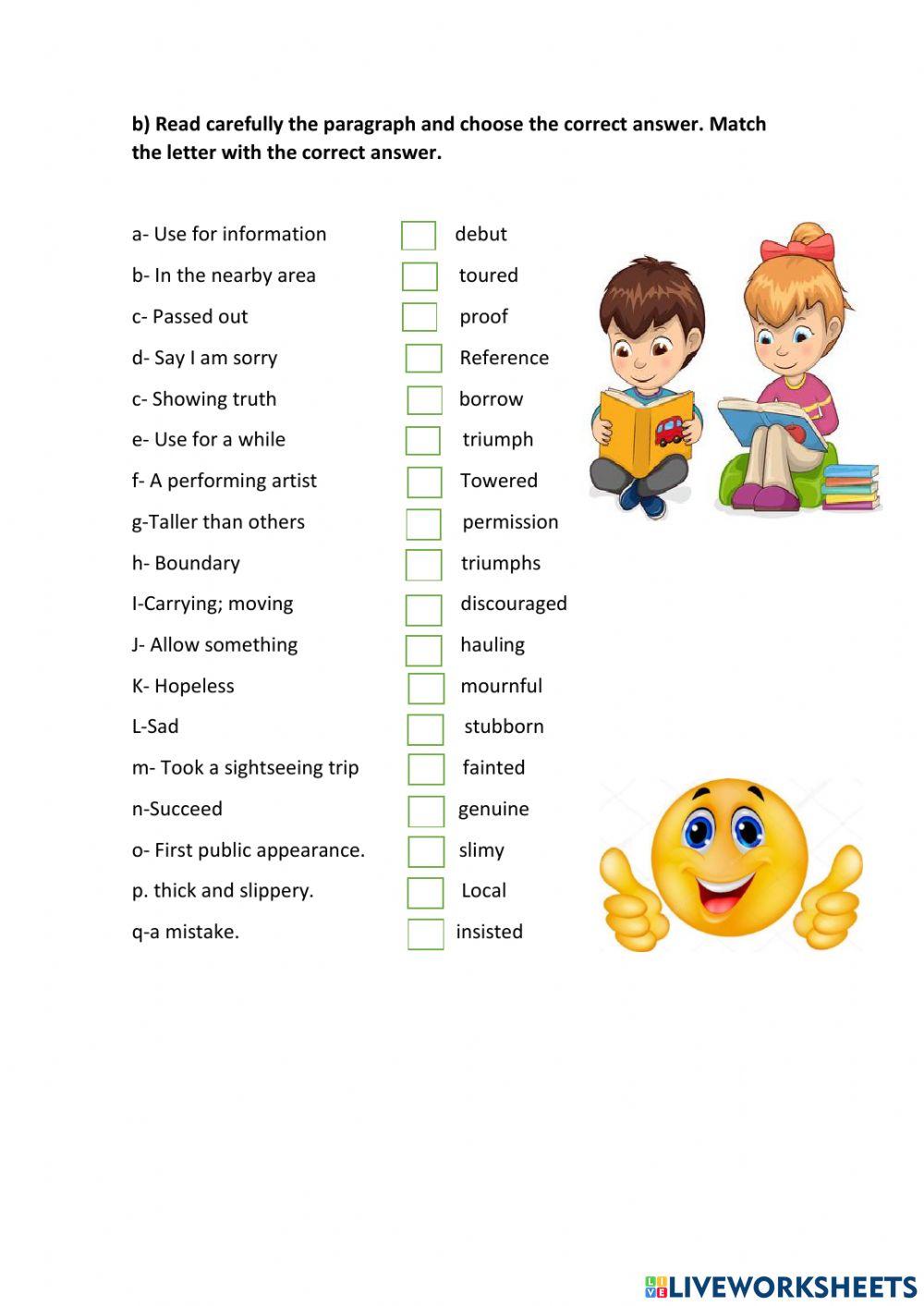 Reading Evaluation 4 grade