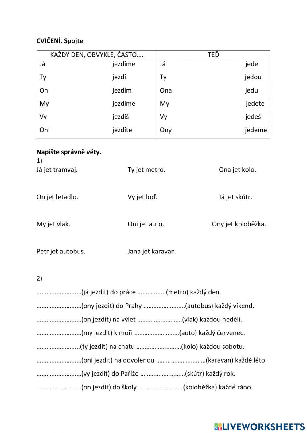 Dopravní prostředky