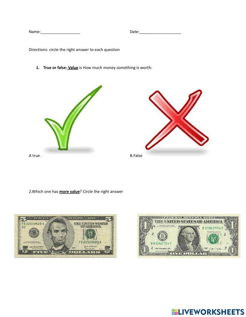Budget worksheet (orange level)