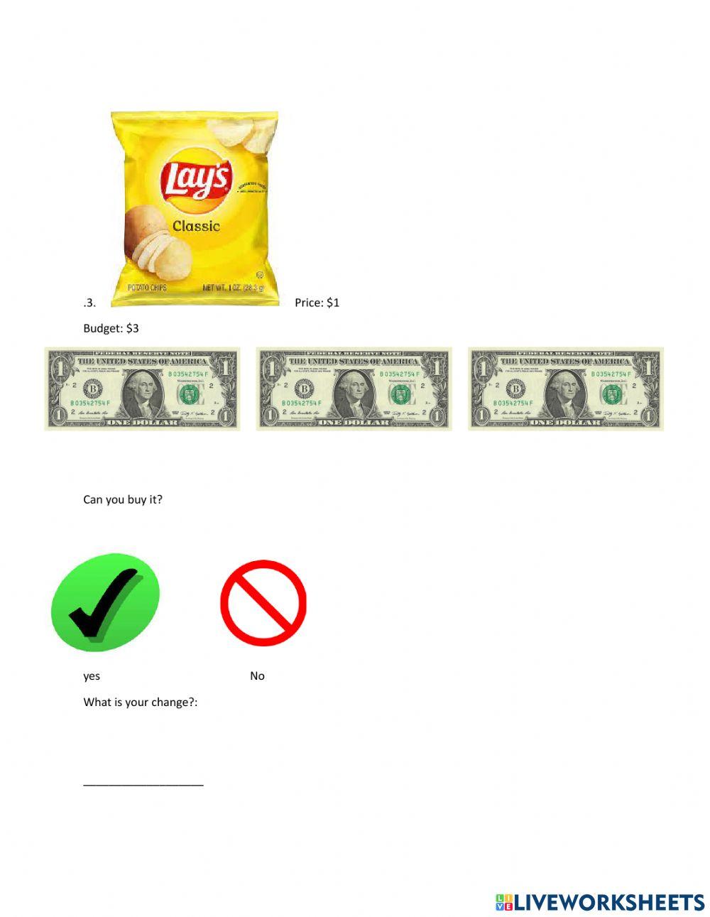 Meal Budget Worksheet