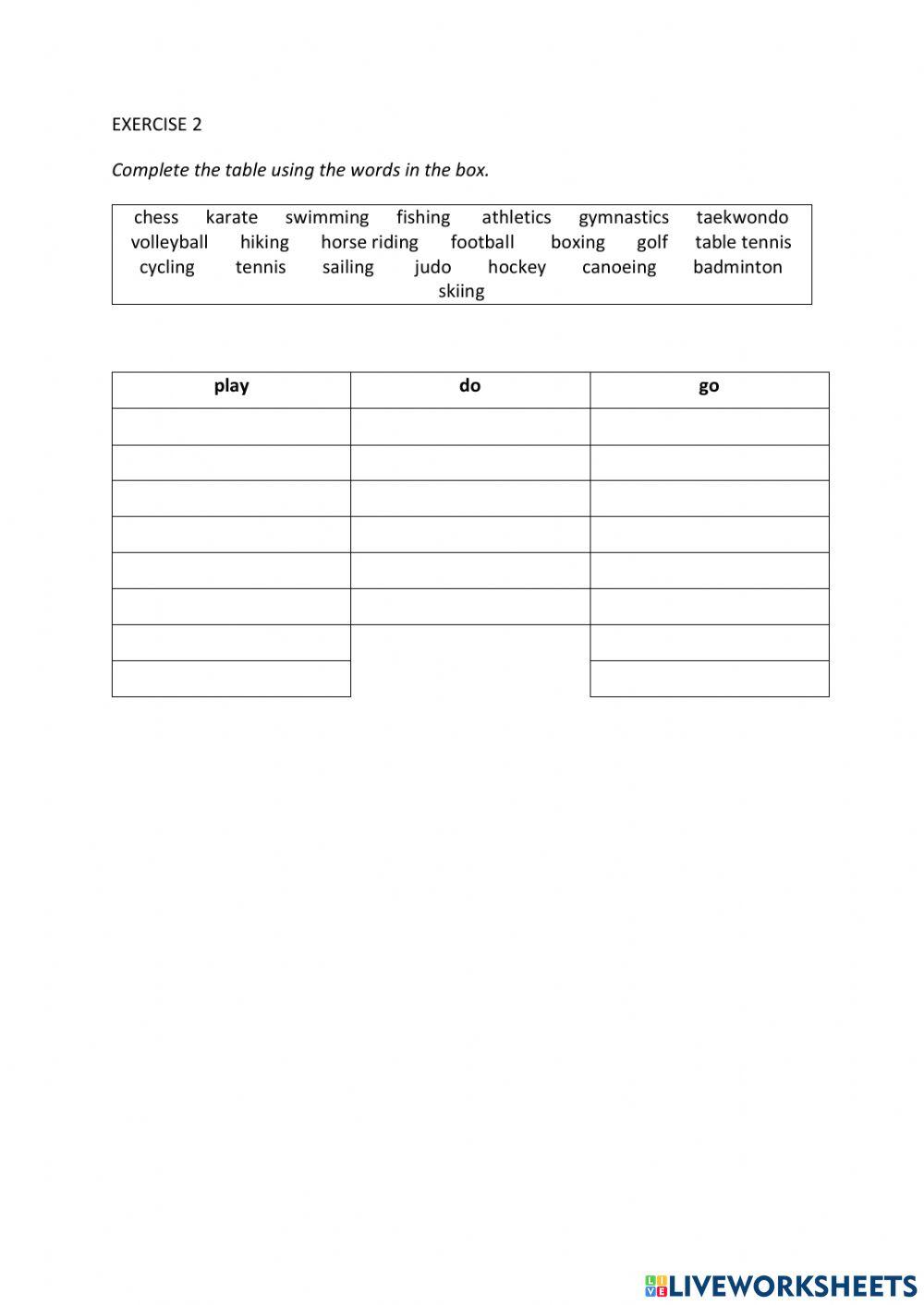 IE0, Unit 3, Grammar and Vocabulary, Exercise 2